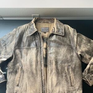 James Dean Men's Distressed Leather Jacket